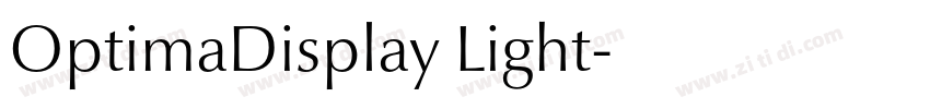 OptimaDisplay Light字体转换